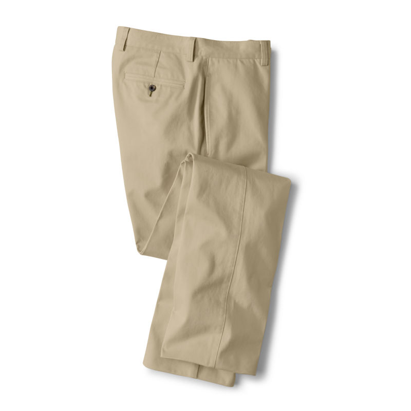 Men's Ultimate Khakis Trim Fit Plain Front Pants Size 40 Cotton Orvis