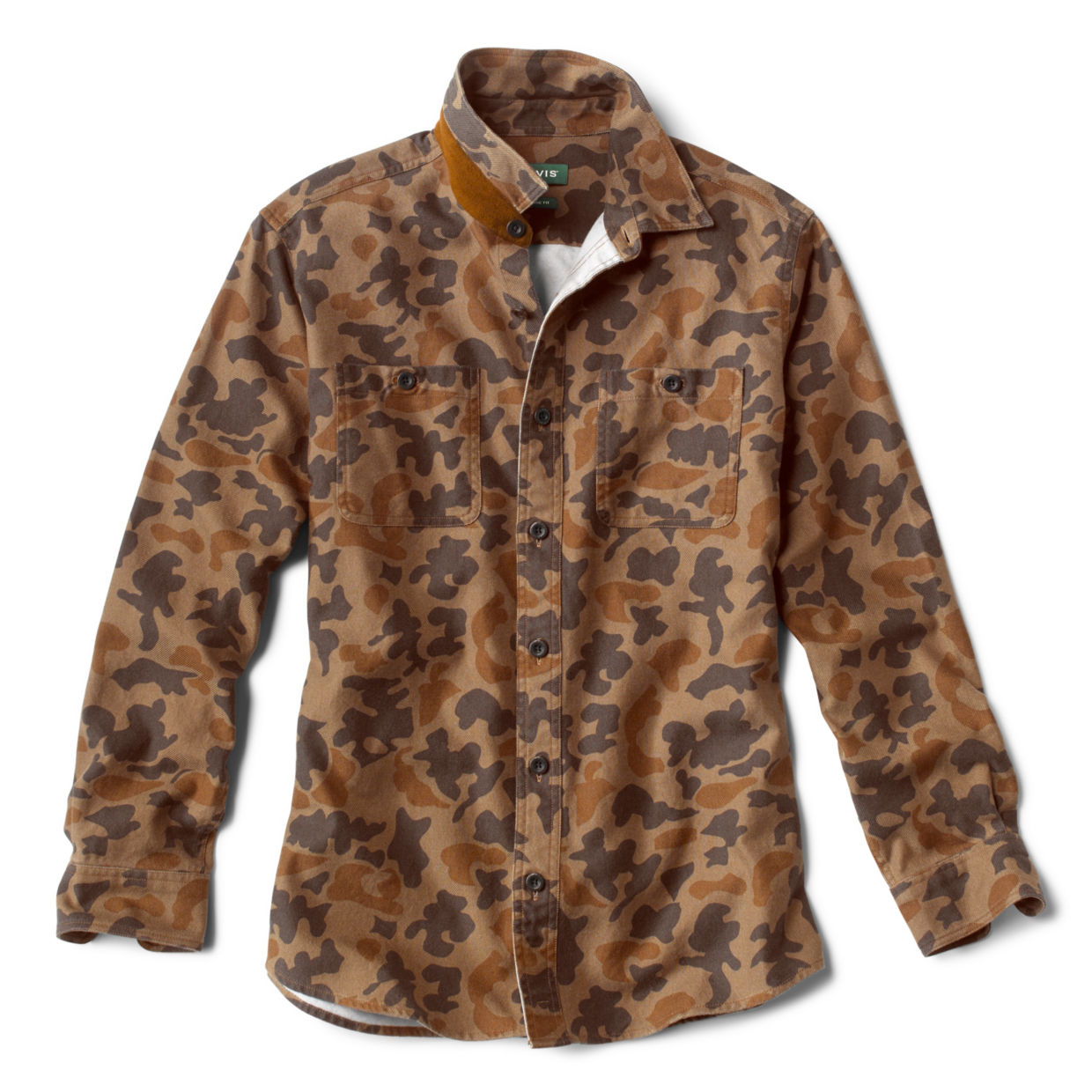 Men's The Perfect Plaid Flannel Shirt Orvis Camo Size 2XL Cotton