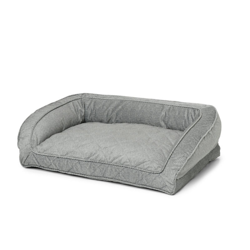Orvis ComfortFill-Eco™ Bolster Dog Bed Grey Tweed 