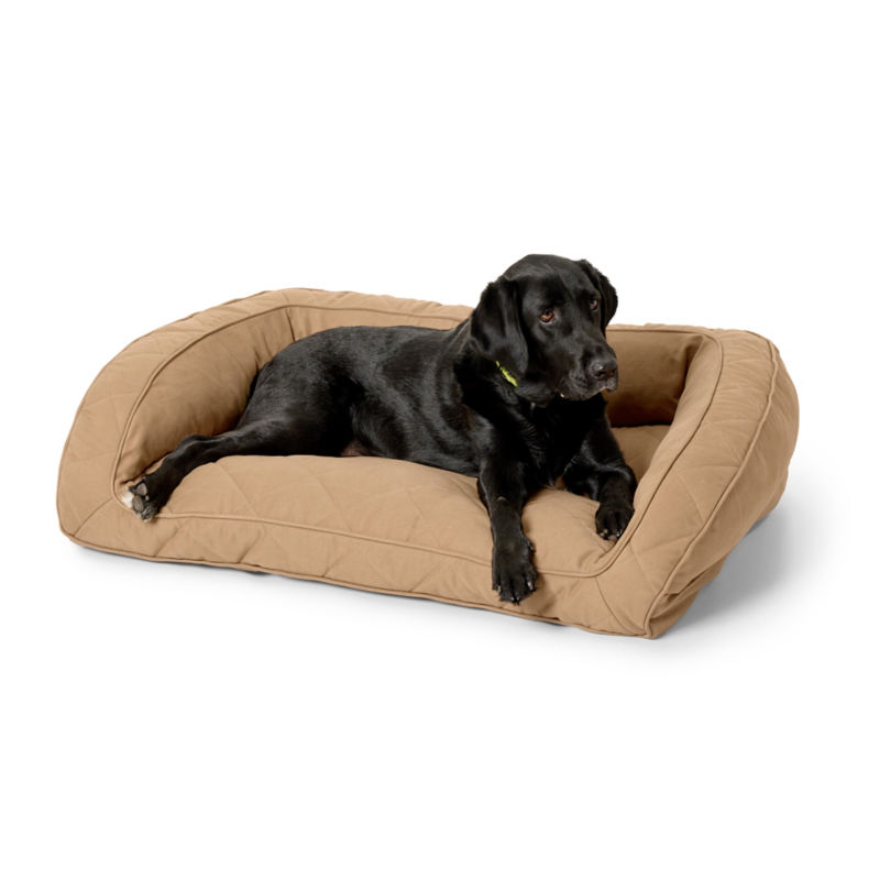 Orvis ComfortFill-Eco™ Bolster Dog Bed Field Khaki 