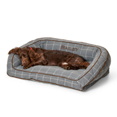 Orvis ComfortFill Eco trade; Bolster Dog Bed Mineral Check 