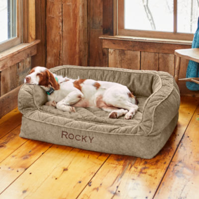 Orvis Memory Foam Couch Dog Bed Brown Tweed 