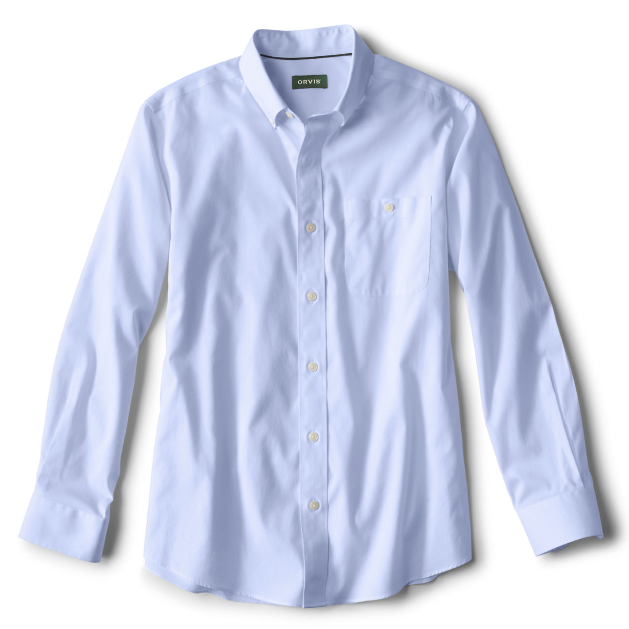 Solid Pinpoint Wrinkle-Free Comfort Stretch Long-Sleeved Shirt