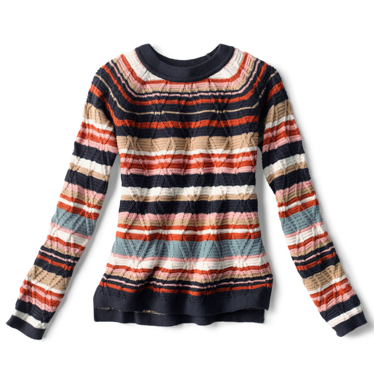 Multi Stripe Cable Sweater
