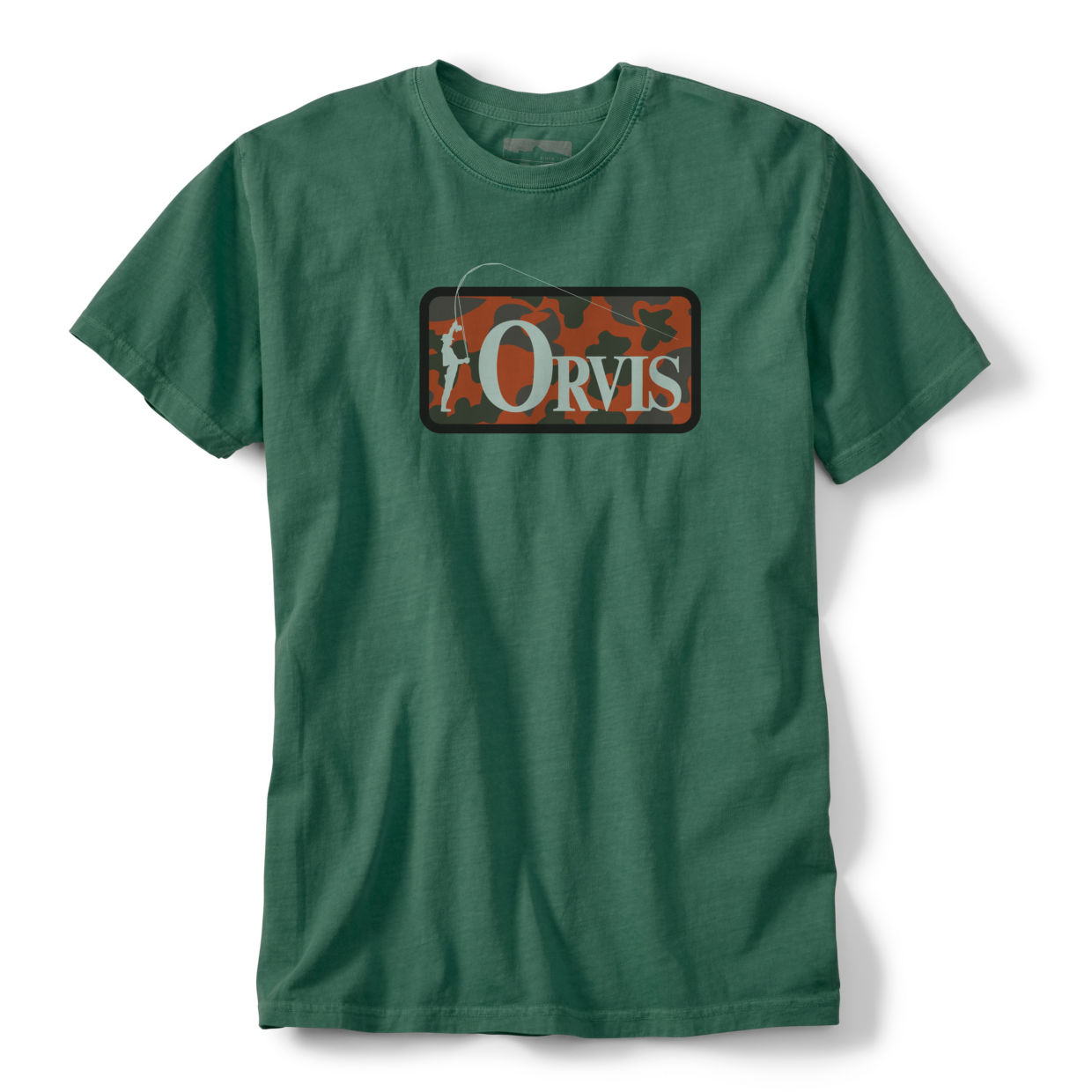 Men's Orvis Bent Rod Badge T-Shirt Pine Size Medium Cotton