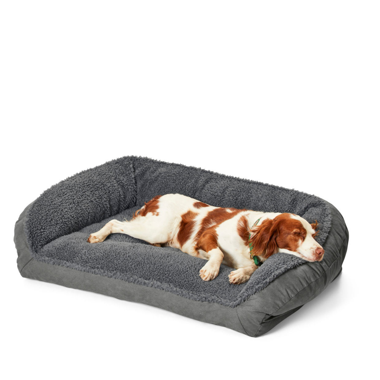 Orvis Memory Foam Bolster Dog Bed with Fleece