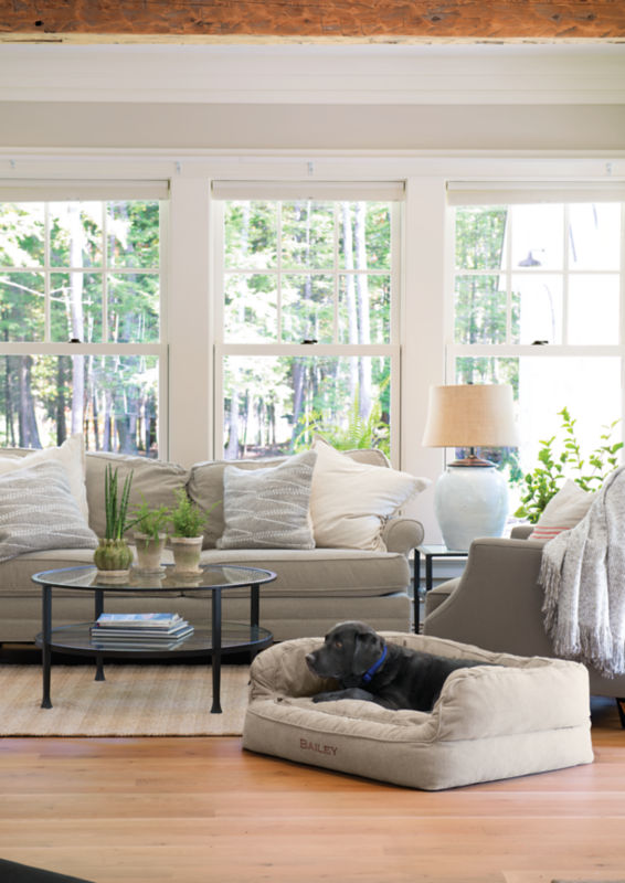 Orvis ComfortFill-Eco™ Couch Dog Bed Heathered Khaki 