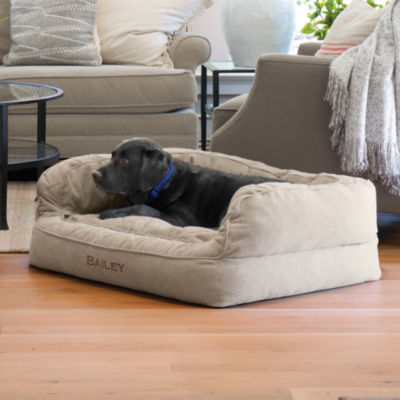 Orvis ComfortFill Eco trade; Couch Dog Bed Heathered Khaki 