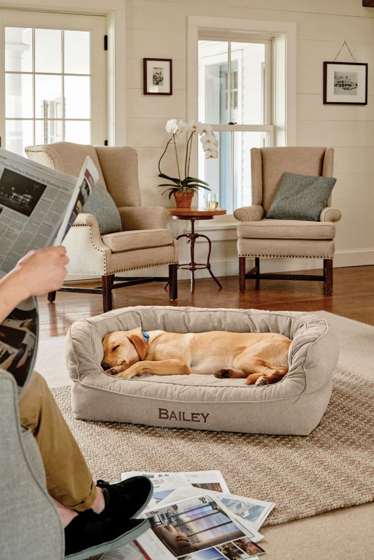 Orvis Memory Foam Couch Dog Bed Heathered Khaki 
