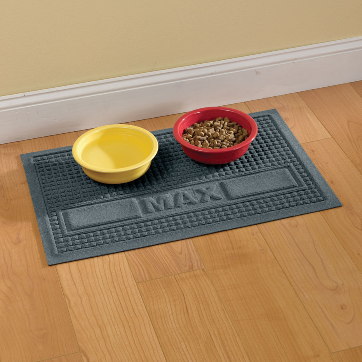 Personalized Water Trapper Pet Placemat Bluestone Size 1'8 Recycled Materials