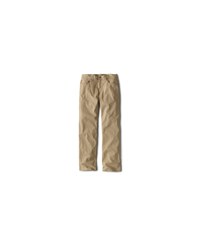 Men's 5-Pocket Stretch Twill Pants Desert Khaki Size 38 Cotton Orvis