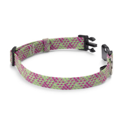 Braided Dog Collar and Climbing Rope Leash Orchid/Green 