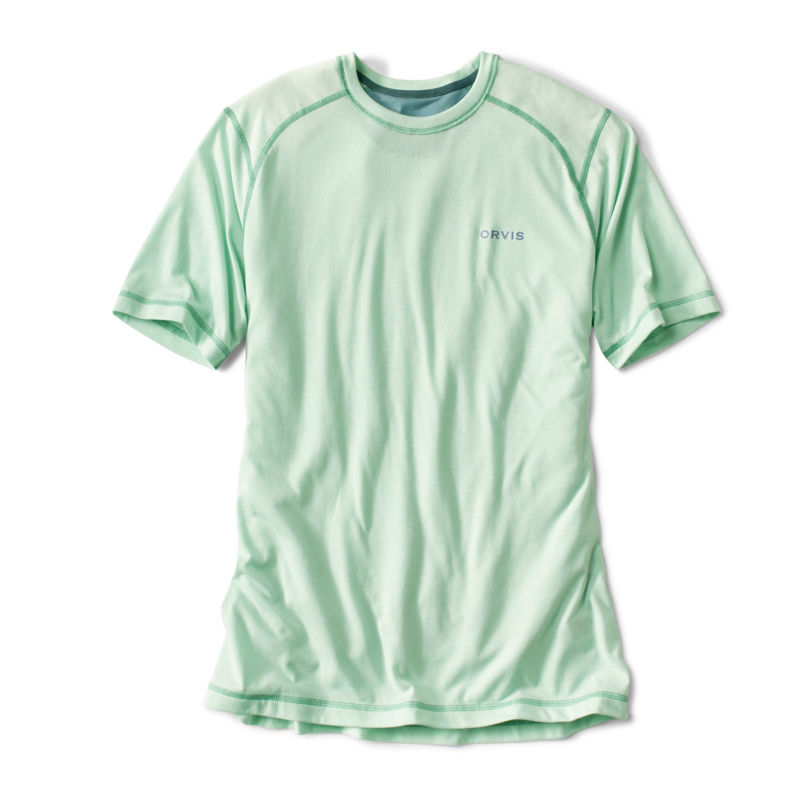 Men's drirelease® Short-Sleeved Crew Neck T-Shirt Mist Size Large Cotton/Polyester Orvis