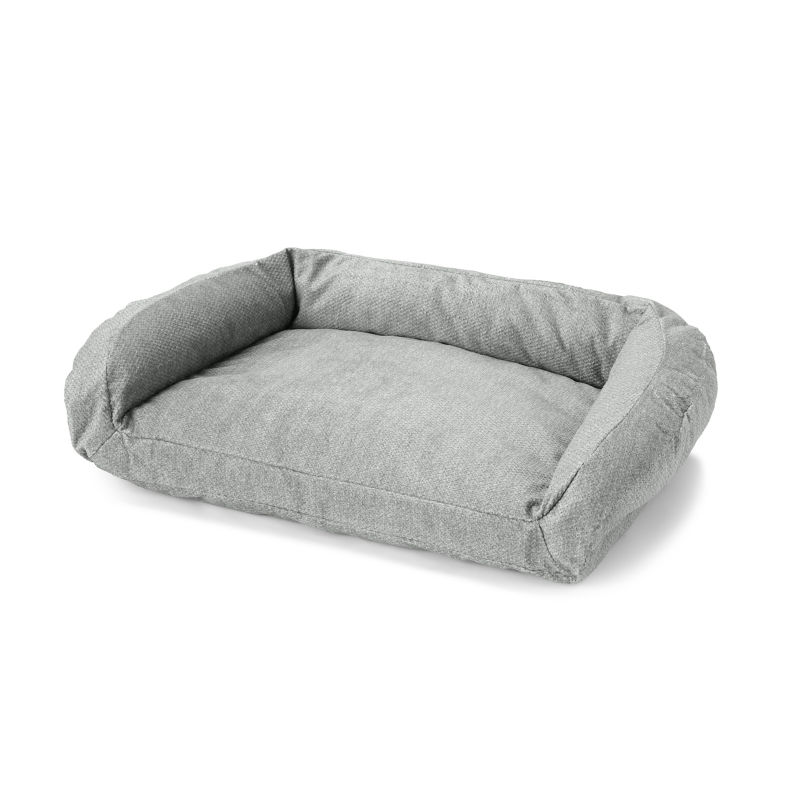 ToughChew ComfortFill-Eco™ Bolster Dog Bed Grey Tweed 
