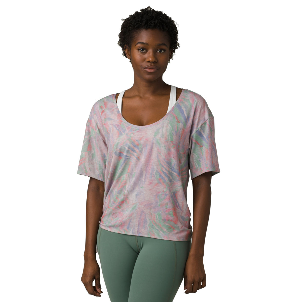 Women's prAna® Polyjungle Side-Tie Top Mint Size Medium Synthetic/Recycled Materials