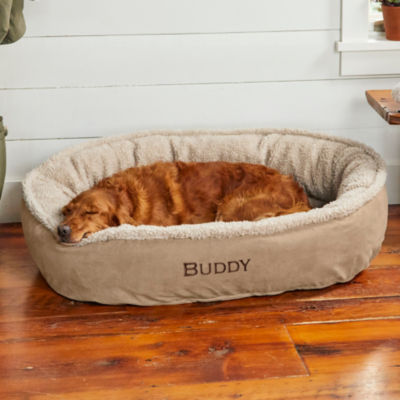 ComfortFill Eco trade; Wraparound Dog Bed with Fleece Khaki 