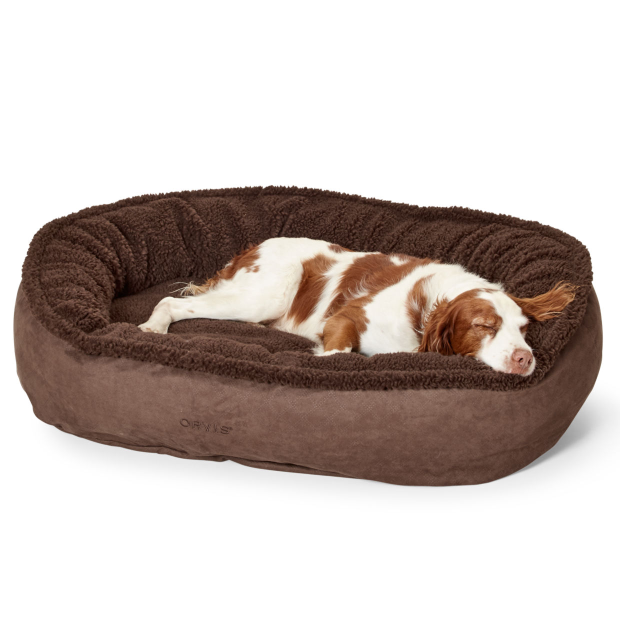 Orvis ComfortFill-Eco Wraparound Dog Bed with Fleece