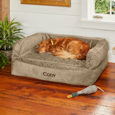 Orvis AirFoam Couch Dog Bed Brown Tweed 