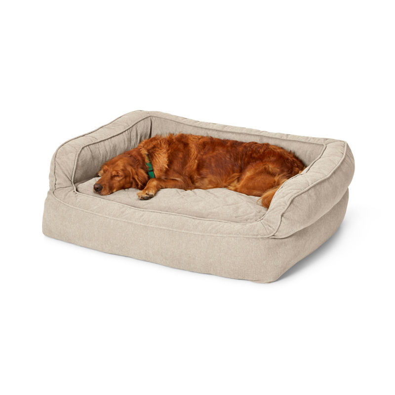 Orvis AirFoam Couch Dog Bed Heathered Khaki 
