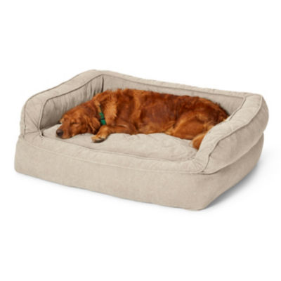 Orvis AirFoam Couch Dog Bed Heathered Khaki 