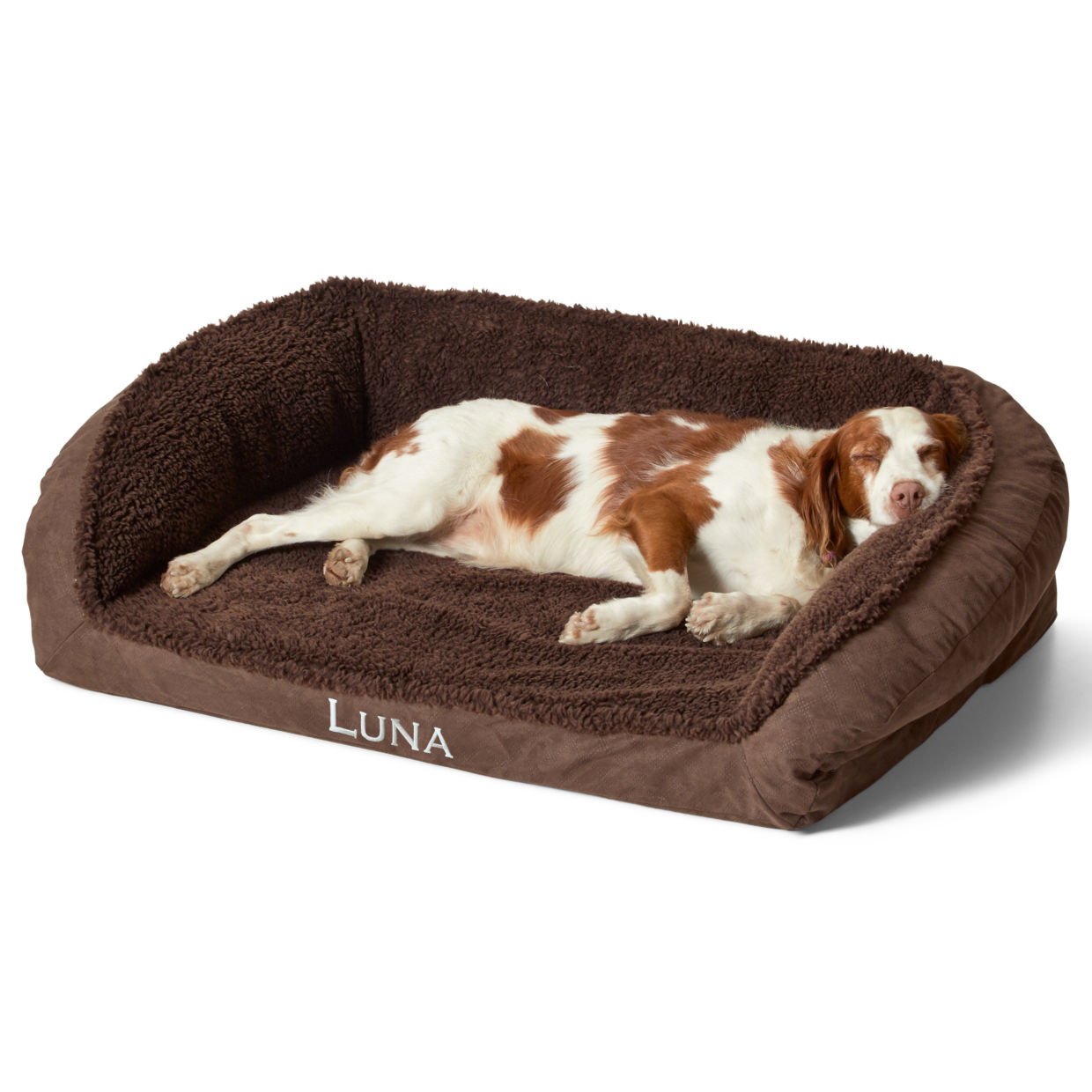 Orvis AirFoam Bolster Dog Bed with Fleece