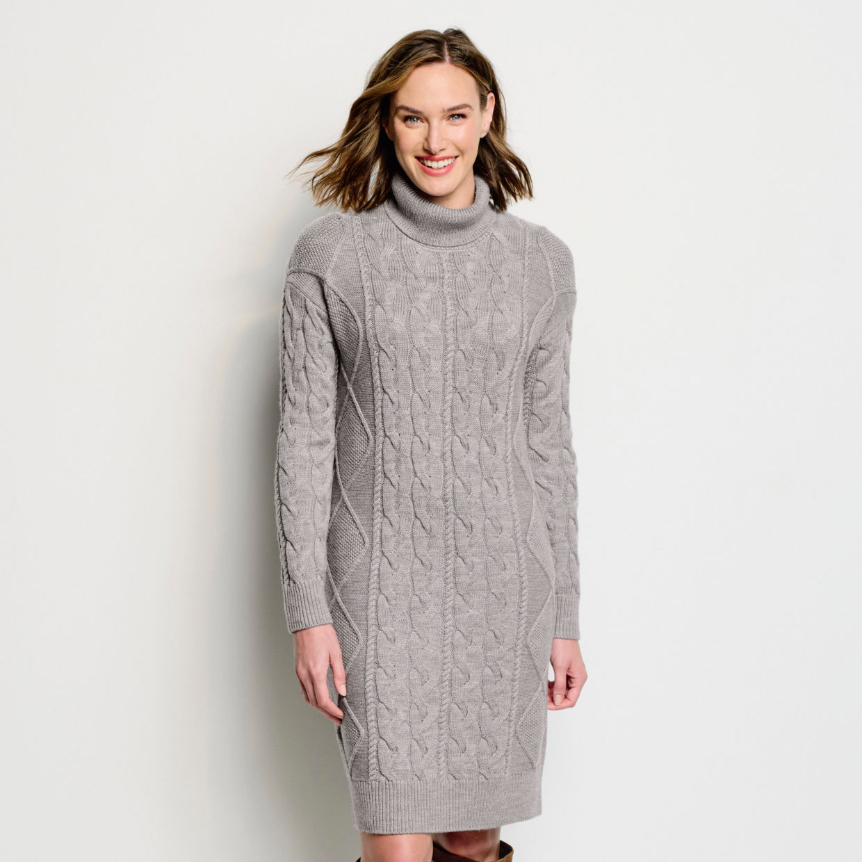 Signature Merino Cable Sweater Dress