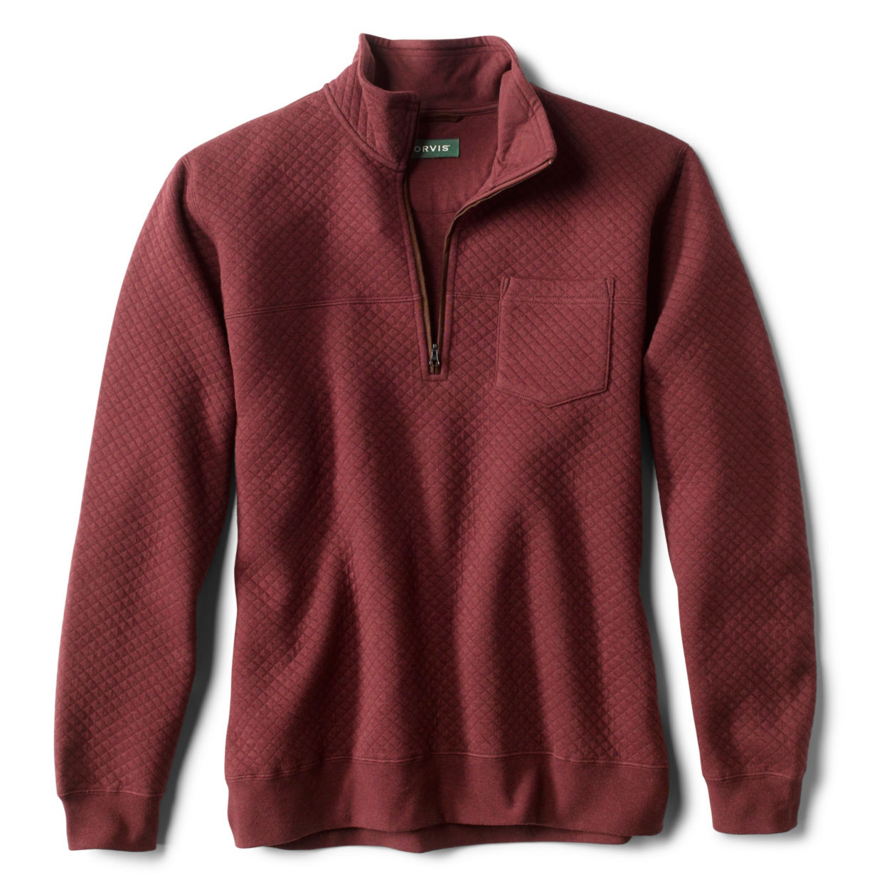 Image of Quilted Quarter-Zip Pullover