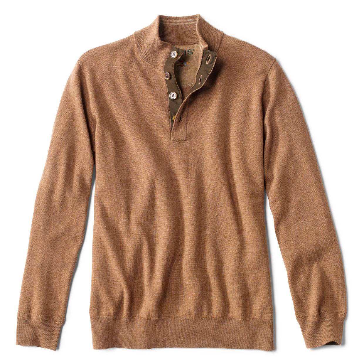 Merino Button Mockneck Sweater
