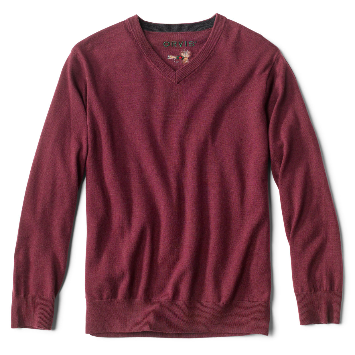 Merino V-Neck Long-Sleeved Sweater
