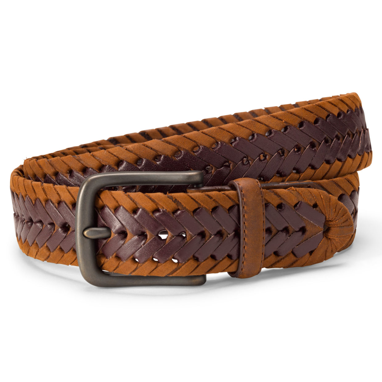 Leather & Suede Braided Belt
