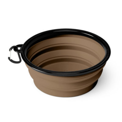 Tough Trail trade; Collapsible Silicone Dog Bowl Brown Orvis