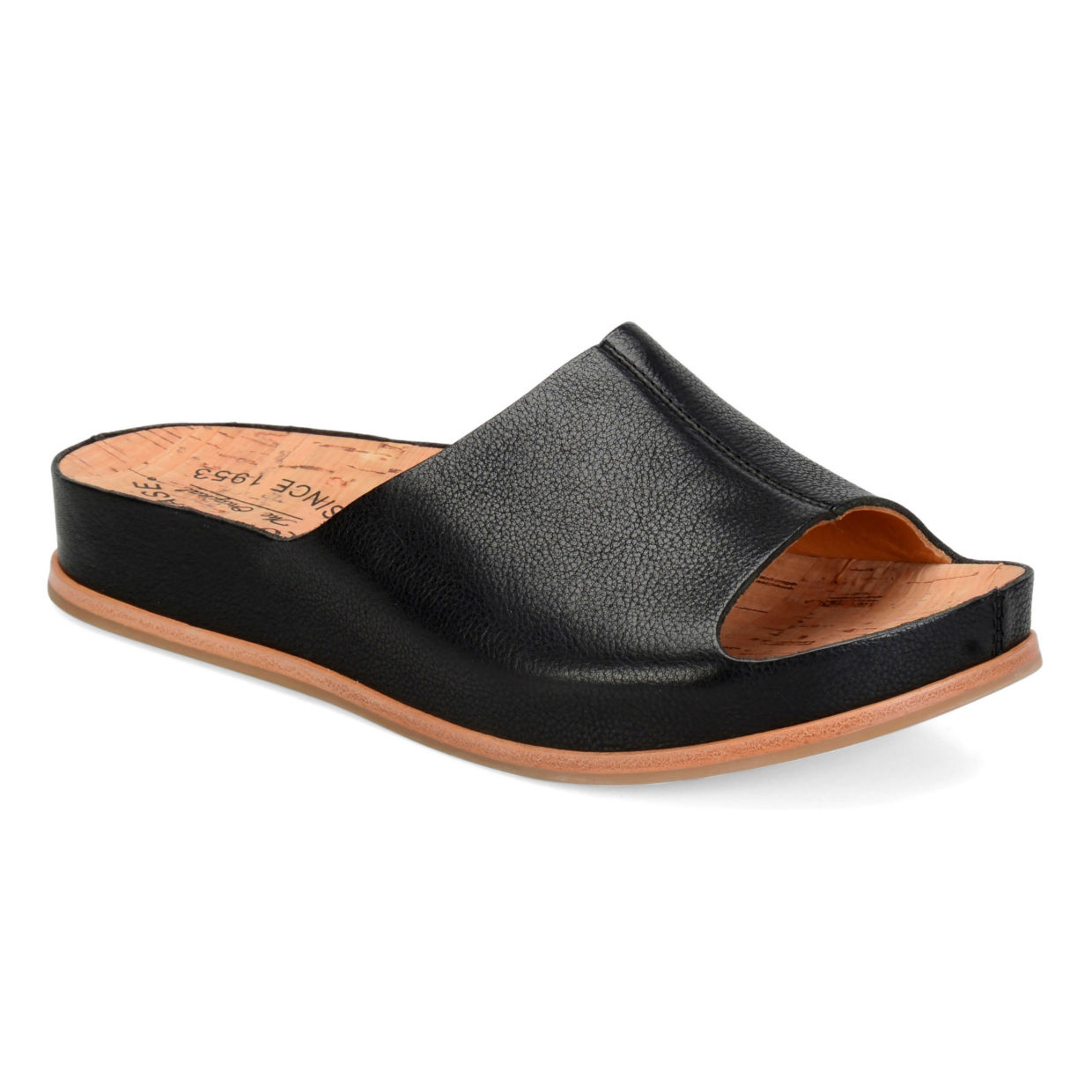 Women's Kork-Ease® Tutsi Leather Slides Black Size 10