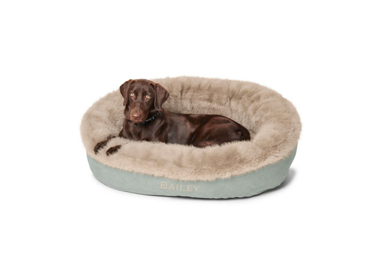ComfortFill-Eco™ Fur Wraparound Dog Bed Basil 