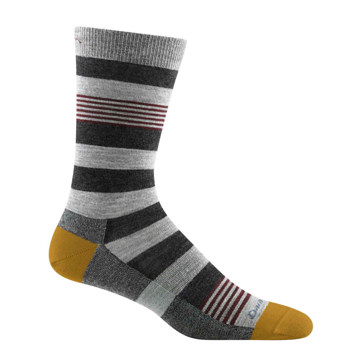 Men's Darn Tough® Oxford Crew Lightweight Socks Grey Size Medium Wool/Nylon