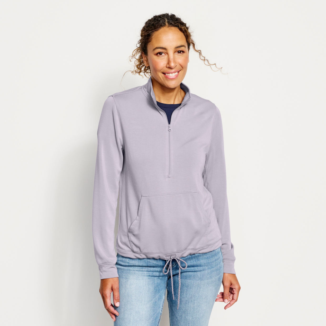 Women's Odyssey Half-Zip Scuba Sweatshirt Purple Fog Size Xs Synthetic Orvis