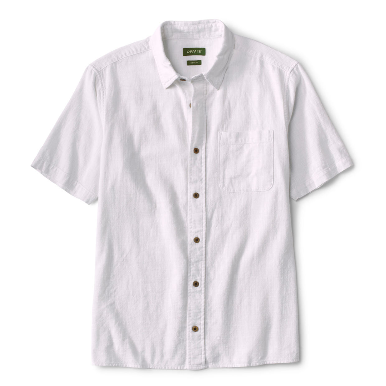 Men's Rugged Air Pigment-Dyed Short-Sleeved Shirt White Size Small Cotton Orvis