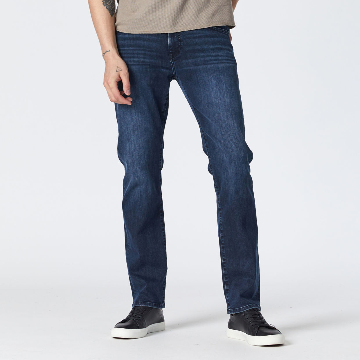 Men's Mavi Matt Relaxed Straight-Leg Denim Jeans Mid Indigo Size 36