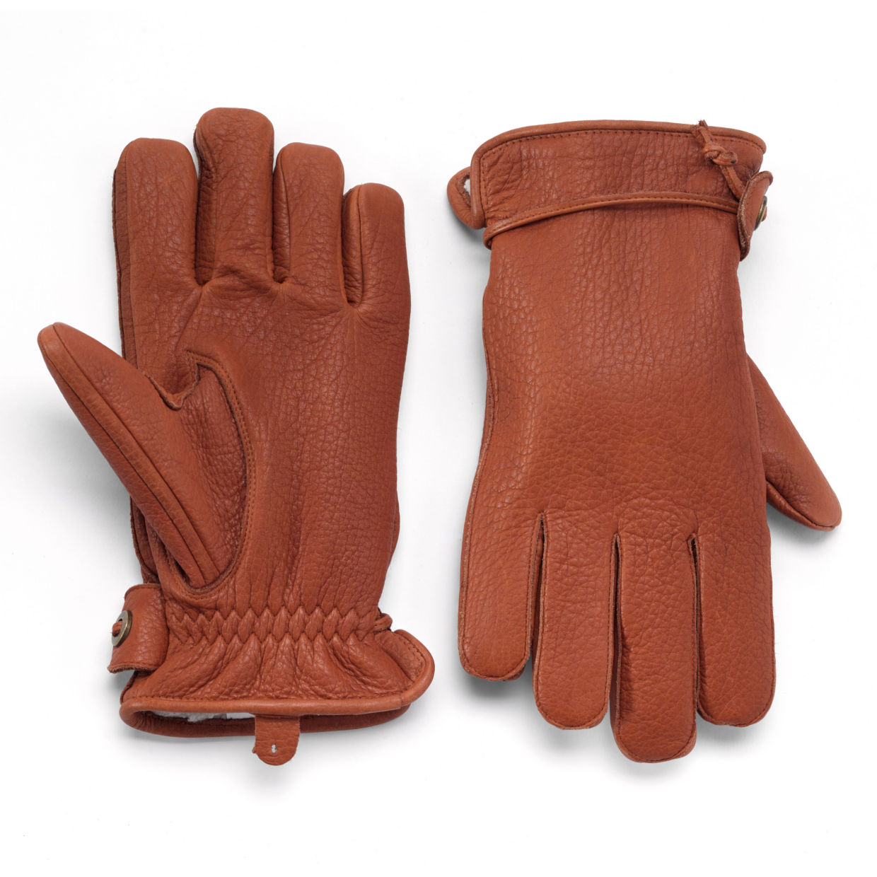 Men's Bison Leather Winter Gloves Saddle Size XL Orvis