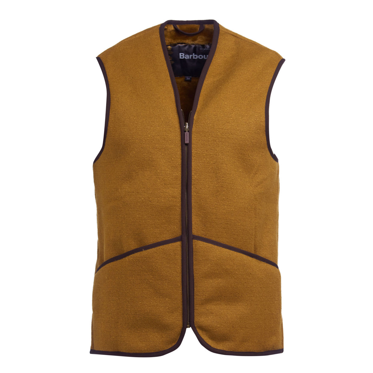 Barbour® Warm Pile Waistcoat/Zip-In Liner Brown Size 42
