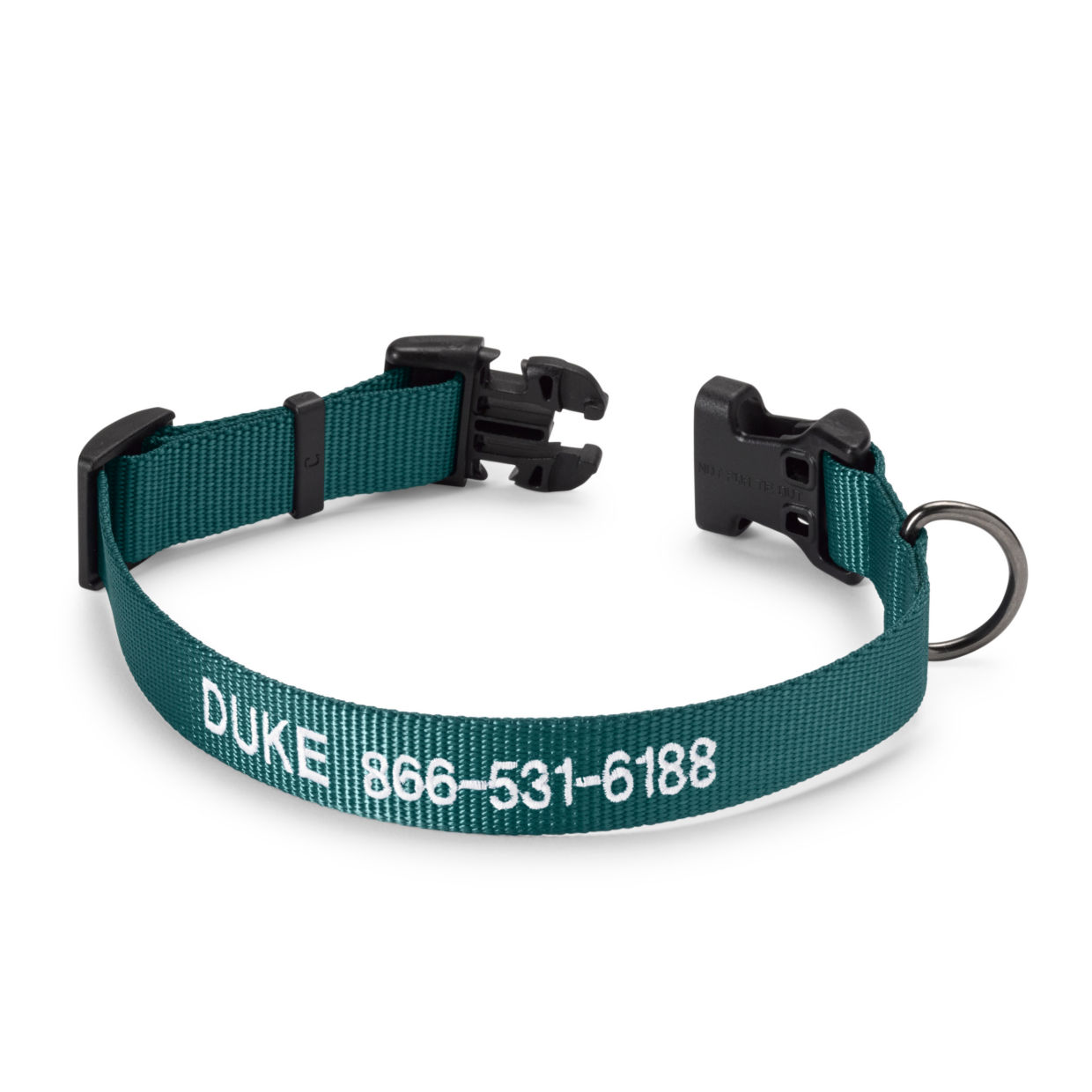 Personalized Side-Release Buckle Dog Collar Harbor Blue Size Medium Nylon Orvis