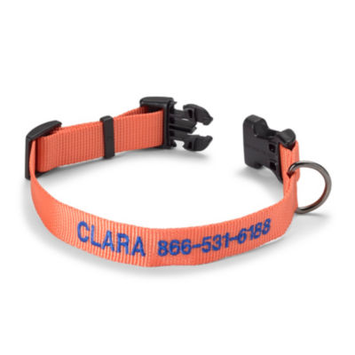 Personalized Side Release Buckle Dog Collar Salmon 