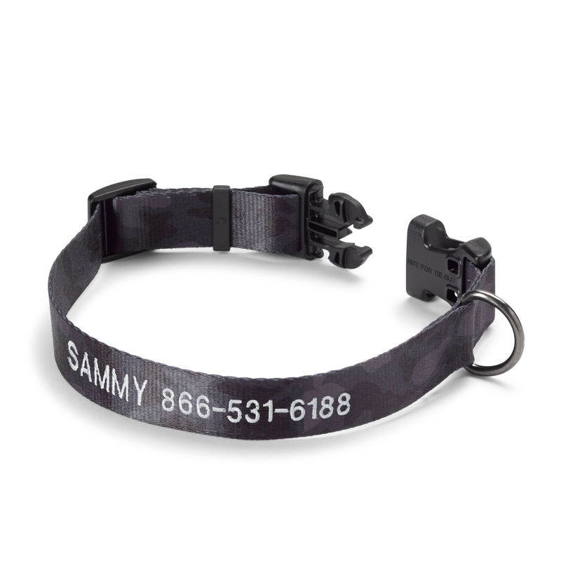 Personalized Side-Release Buckle Dog Collar Blackout Camo 