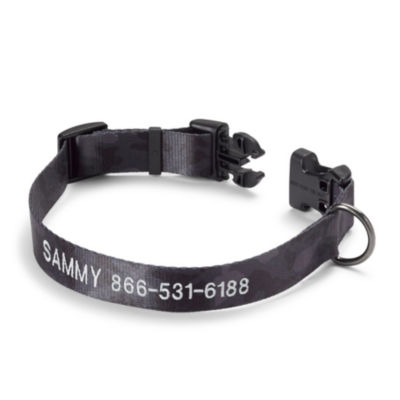 Personalized Side Release Buckle Dog Collar Blackout Camo 