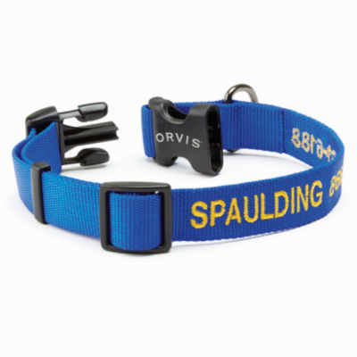 Personalized Side Release Buckle Dog Collar Blue 