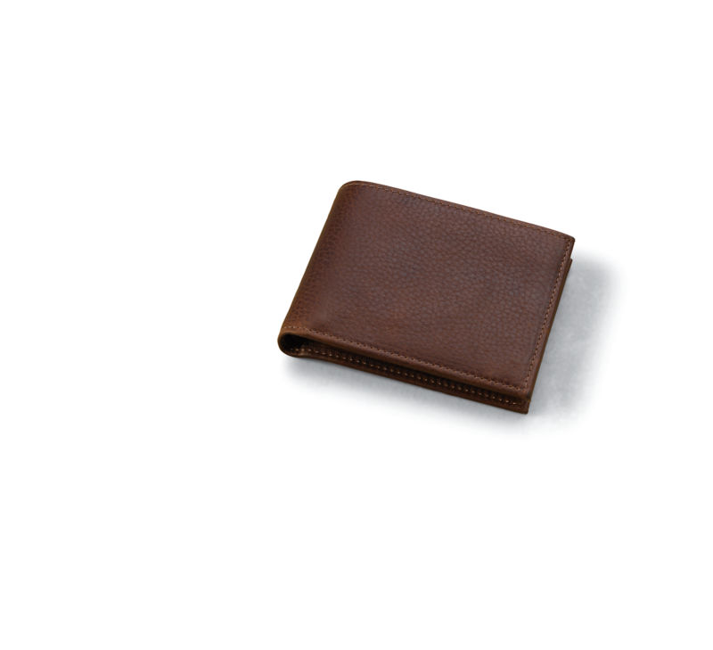 American Bison Thinfold Leather Wallet - BROWN image number 3