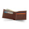 American Bison Thinfold Leather Wallet - BROWN image number 2