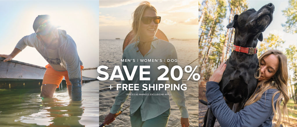 Save 20% + Free Shipping on Men's, Women's & Dog, *prices as marked, exclusions apply.