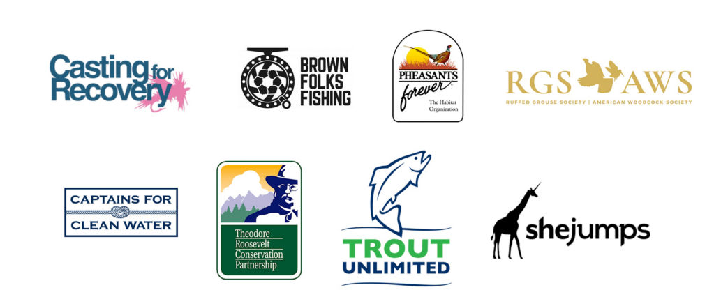 Orvis supports Casting for Recovery, Captains for Clear Water, Brown Folk Fishing, Theodore Roosevelt Conservation Partnership, Pheasants Forever, Trout Unlimited, Ruffed Grouse Society, She Jumps 