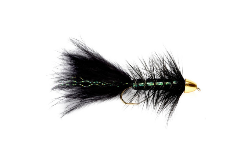 Brass Cone Head Woolly Bugger - BLACK image number 0