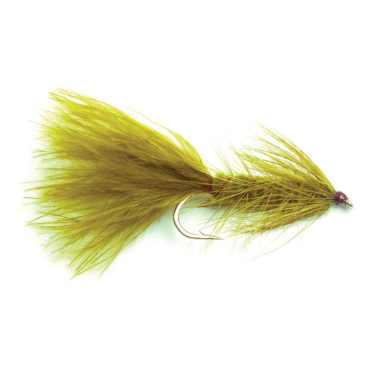 Olive Black Bead Head Crystal Woolly Bugger Streamer Fishing Fly Hook Size 8